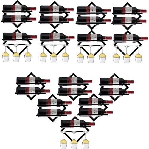 European Creative Wall-mounted Wine Rack, Home Wall Decoration, Wine Cup Rack, Wine Cabinet Wall Wine Bottle Rack