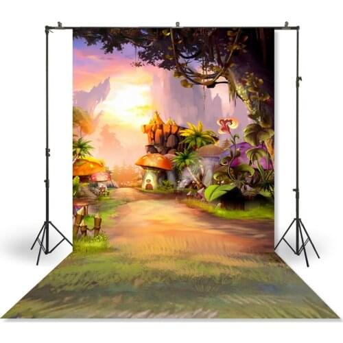 HUAYI Photography Backdrop Newborns Baby Child Photo Booth Background fairy tale Kingdom Oil Painting Custom Backdrop XT-3894