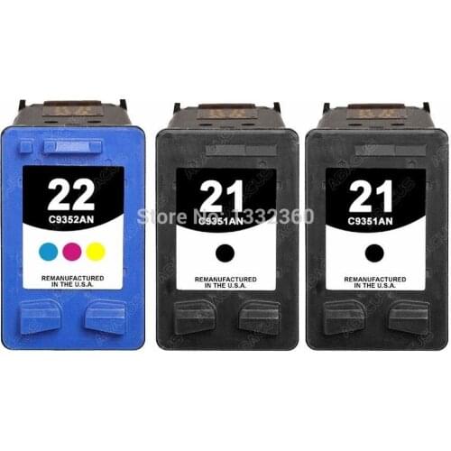 Vilaxh 3pcs Ink Cartridge for HP 21 22 for HP21 22 Deskjet 3915 3920 D1530 D1320 D1311 D1455 F2100 F2280 F4100 F4180 Printer ink