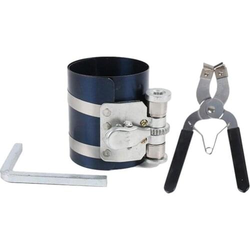 1 Set Engine Piston Ring Caliper Compressor Ratchet Pliers Expander Remover Kit 53-175mm Tool Installer Piston Rings Disassembly