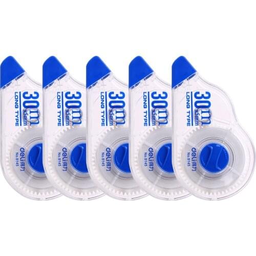 Deli Correction Type Correction Tape Roller Stationery Long White Sticker Office School Study Tools
