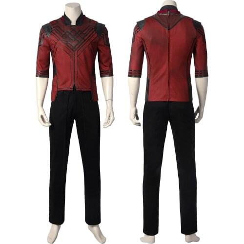 Adult Men Superhero Cosplay Costume Shang Qi Battle Clothing Halloween Party Outfit Full Props