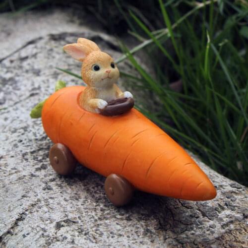 Creative and lovely radish rabbit Decorative flower pot micro landscape fairy garden miniature figurines home decoration