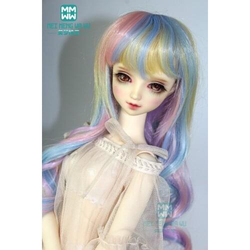 Doll hair for 1/3 1/4 1/6 BJD doll wigs Curly hair Kids gift doll festival party modeling