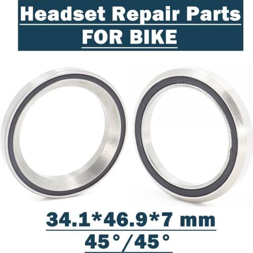 Bike Headset Bearings MH-P22 34.1*46.9*7 mm 45/45 2PCS ACB Road MTB Angular Contact Bicycle Bearing K468 ACB468