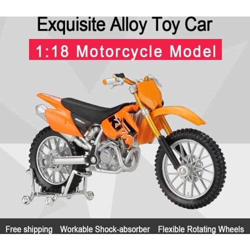 MAISTO 1:18 KT&M 525SX Alloy Diecast Motorcycle Model Workable Shork-Absorber Toy For Children Gifts Toy Collection