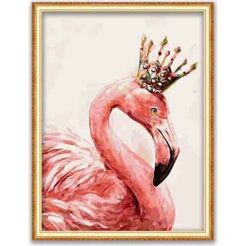 Animal Bird Flamingo DIY Embroidery Cross Stitch 11CT Kits Craft Needlework Set Cotton Thread Printed Canvas Home Decoration
