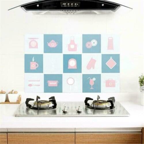 Anti Oil Wall Stickers DIY Decoration Self Adhesive Kitchen Oil Sticker Home Stove Kitchenware High Temperature Resistant