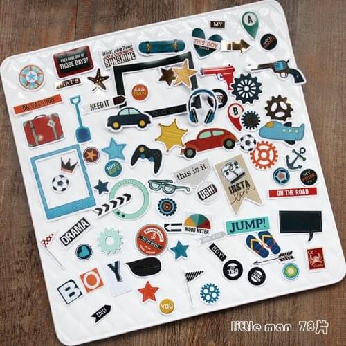 78pcs BOY series Stickers Scrapbooking Happy Planner/Card Making/Journaling Project