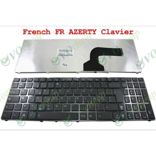 New Laptop keyboard for Asus G60 K52 G51 G53 N61 U50 X61 G60J G60V G60VX with FRAME Black French FR AZERTY Clavier V111462AK1
