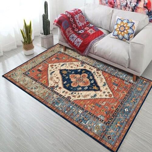 Persian Geometry Style Carpets Non-Slip Carpet for Living Room Bedroom Study Rectangle Area Rugs Boho tapis Soft Mats 120x160cm