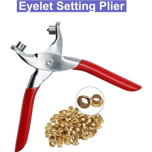 Eyelet Setting Plier Grommet Button Leather Cloth Shoe Bag Belt Setter Rivet Snap Canvas Household Pincer fastener Hand Tool Car