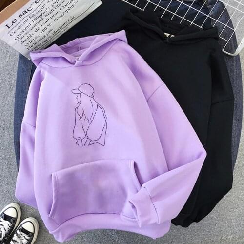 Woman Oversized Pullover Moletom Mujer New Casual Pink Black Warm Plus Velvet Hoodies Hip Hop Street Wear Sweatshirts Skateboard
