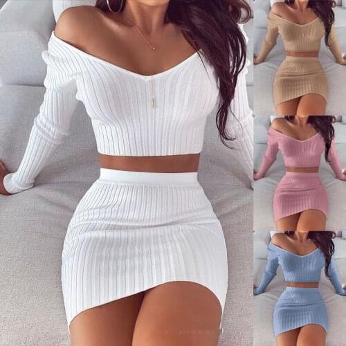 Sexy Women 2pcs Sleepwear Off Shoulder Sleeve Deep-V Lingerie Pajama Set Ladies Hip Underwear Set Temptation Summer Pyjama
