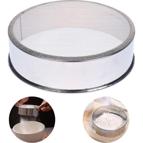 Stainless Steel Kitchen Ultra Fine Mesh Flour Sifter Professional Round Sieve Sugar Filter Cake Baking Strainer accessories