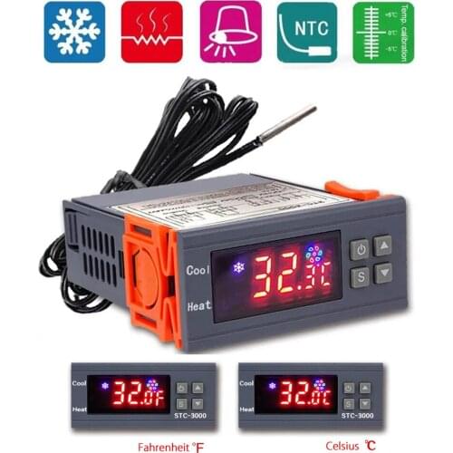 STC-3000 110V-220V Thermostat aquarium hatching seafood chiller electronic digital display thermostat Switch Sensor