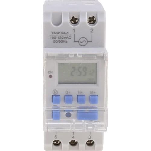 TM615 12/24/110/220V Timer Switch Digital 7 Days 24 Hours Programmable LCD DIN Rail Time Relay