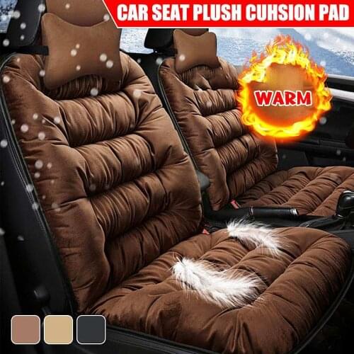 Universal Winter Warm Car Seat Covers Front Car Plush Seat Cushion Comfortable Protection Pad Mat Car Accessories