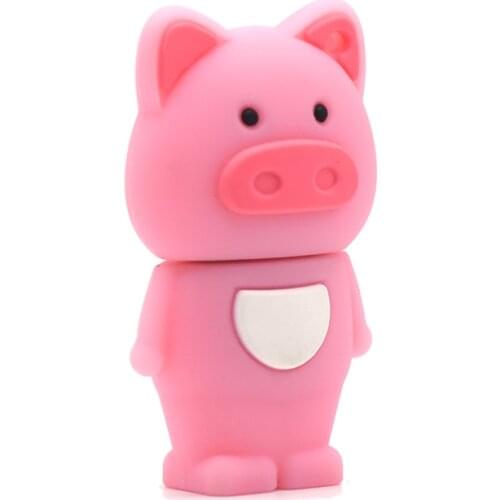 Cute Pig Memory Stick Cartoons Usb Flash Drive 128gb 64gb 32gb 16gb 8gb 4gb Pink Pendrive Usb Stick Pen Drive Animal U Disk