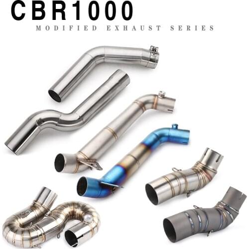 Motorcycle Titanium Alloy Slip on pipe Exhaust Muffler Middle Link Pipe Tube For Honda CBR1000RR CBR1000 2008-2016 08-12 10-12
