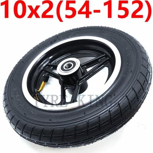 High Quality 10x2(54-152) Pneumatic Wheel Tire 10x2 Inner and Outer Tyre with Alloy Hub for Electric Scooter Accessories