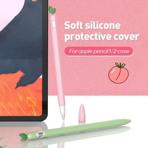 Protective Universal Case Cover For Apple Pencil 2 Silicone Anti-lost Case For iPad Pencil 1 Non-slip silicone Stylus Protector