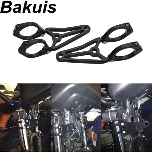 41mm Black Motorcycle Headlight Mount Bracket Fork Turn Light Clamps For Yamaha Triumph