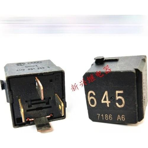 1PCS 4PIN DC 12V For Volkswagen AUDI Golf Sagitar Magotan No. 645 Car Relay 4H0 951 253A 4RA 007 791-20 Auto Parts Accessories