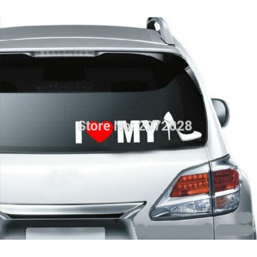 10 x Fashion Style Design I Love My Shoes Reflective Auto Decal Decorations Car Whole Body Stickers Decal Vinyl