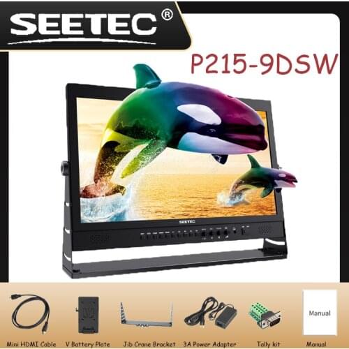 21.5" 3G-SDI/ HDMI Production Monitor with IPS FHD 1920x1080 Waveform Vector Scope Histogram P215-9DSW