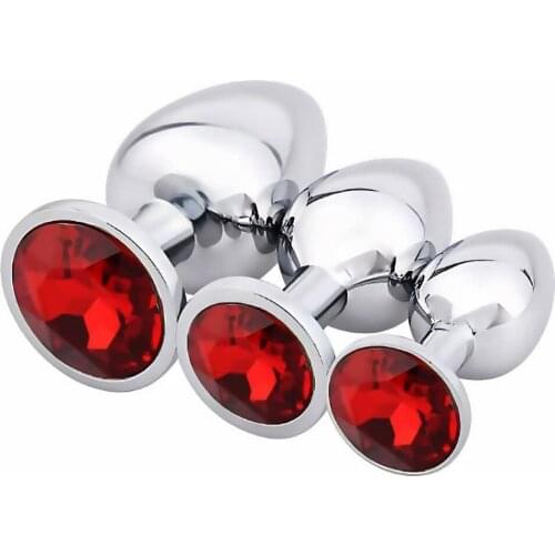 3 Pcs Stainless Steel Anal Plug Metal Butt Plug Large Set Waterproof Jewelry Beads Buttplug Adult Sex Toys For Women Man