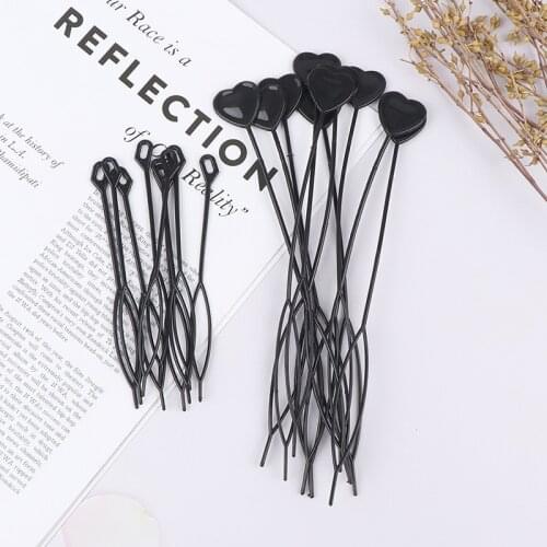 Black Topsy Tail Hair Braid 4pcs Ponytail Maker Hair Styling Tools Ponytail Creator Plastic Loop Hair Accessories