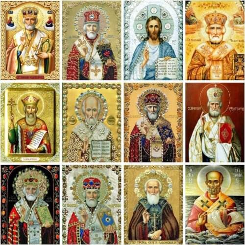 5D Diamond Painting Full Drill Square Icons Embroidery Cross Stitch Kits Religion Home Decoration Diamond Mosaic Diamond Art