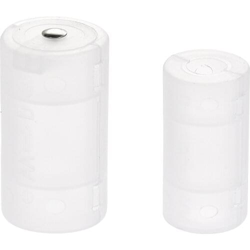 Uxcell AA to C Size Battery Adapter, AA to D Size Battery Adapter, Clear 8 Set