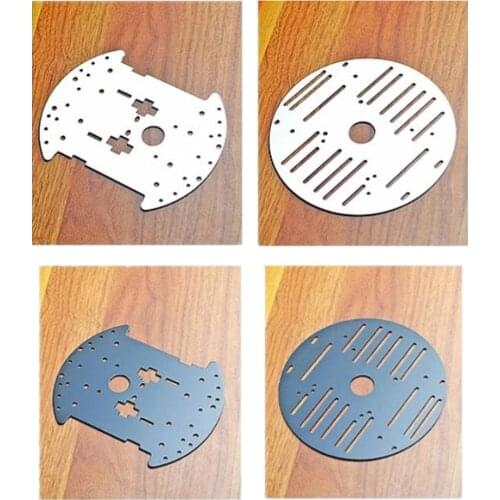 1.5mm aluminum plate smart car bottom plate 2WD car DIY chassis car aluminum alloy chassis