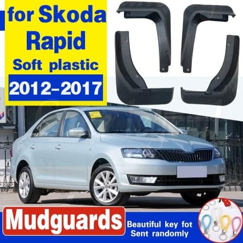 Car Front Rear Mudguards For 2012-2017 2015 Skoda Rapid Mudflaps Accessories Splash Guard Car-styling Fenders 1Set Mud Flaps