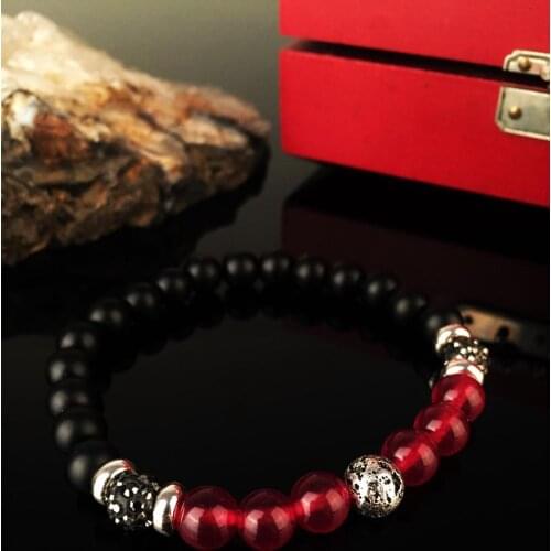 Dr Stone Natural Stone Unisex Agate and Onyx Stone Bracelet NRS819