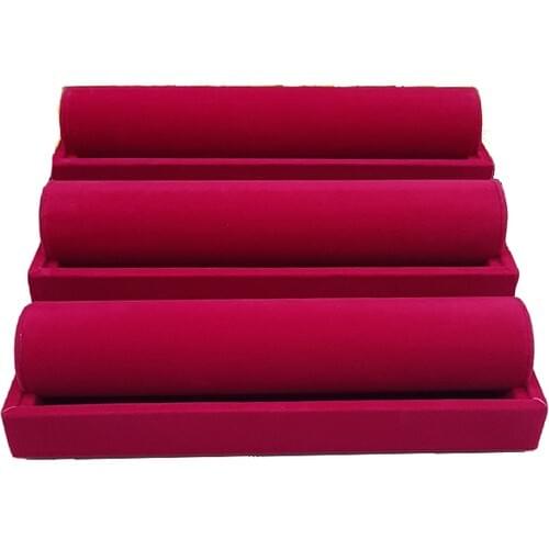 Enlightened Decor Suede Pink Stage Cylinder Purple 27CM-25CM Watch Bangle Stand