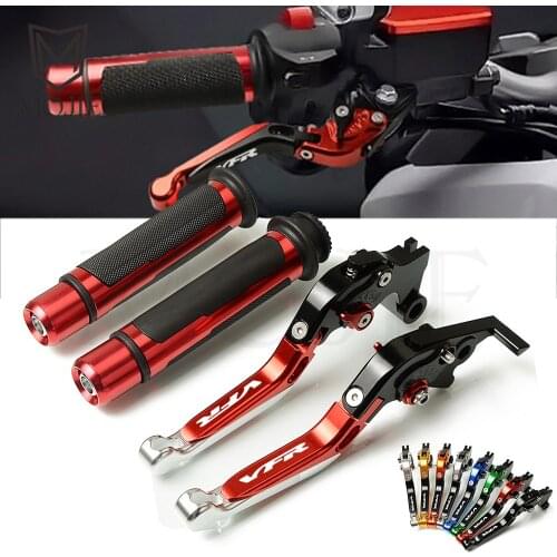 For Honda VFR800 VFR 800 VTEC 2002-2008 2003 2004 2005 2006 2007 Motorcycle CNC Adjustable Brake Clutch Lever Handle Grips Set