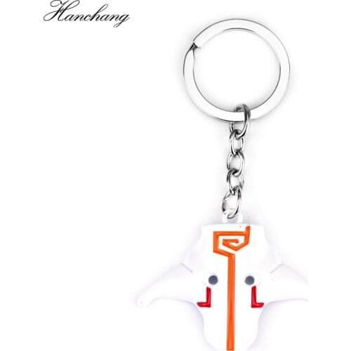 Dongsheng Fashion Dota 2 Juggernaut Yurnero Jugg Mask key chains Alloy Metal Pendant for Wome Men Keychain Rings