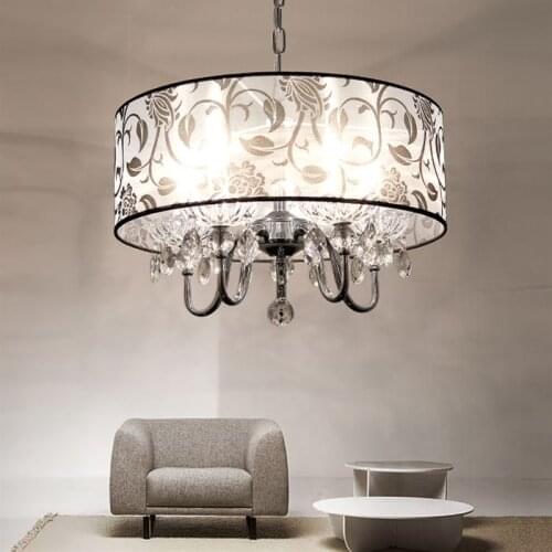 Crystal pendant light simple small living room pendant lamp new Bedroom modern minimalist restaurant Jane round warm LEDZH FG440