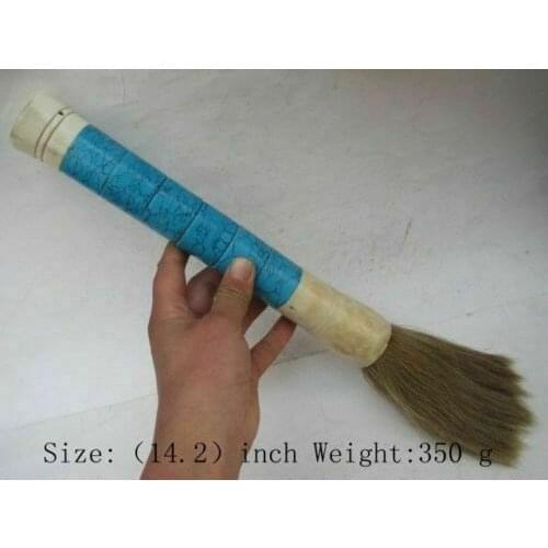 36 cm Ancient jade and bone veteran painting calligraphy brushes m