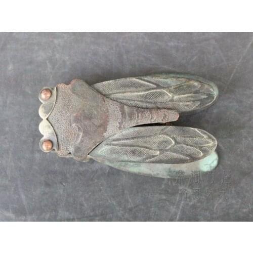 Chinese old bronze cicada ink box carve words for Chinese calligraphy free