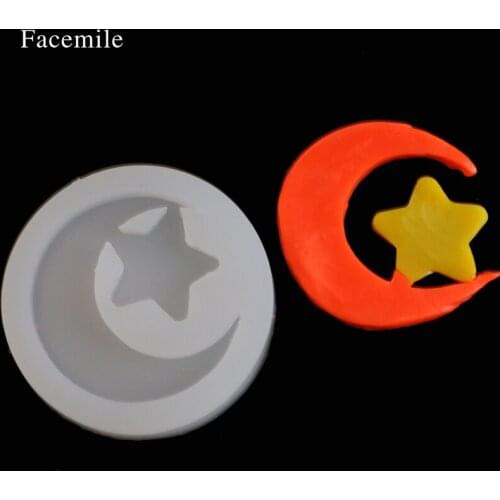 Moon Silicon Mold Mould For Resin Bead Jewelry Making DIY Handmade Craft Tool