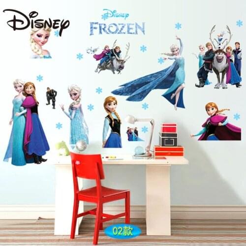Disney Frozen Stickers Queen Aisha Cartoon Wall Stickers Childrens Room Bedroom Decoration Self-adhesive Wallpaper