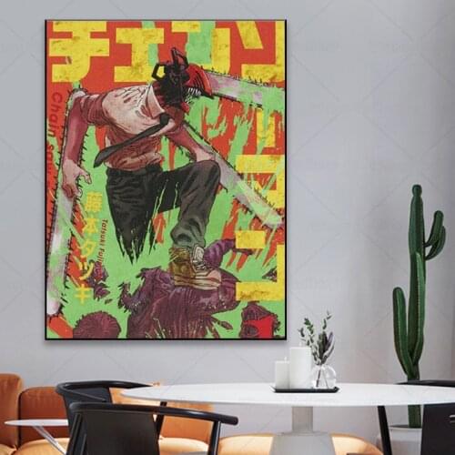 Chainsaw man volume covers anime Canvas poster Painting wall Art Animation pictures decor Living room Bedroom Home Decoration