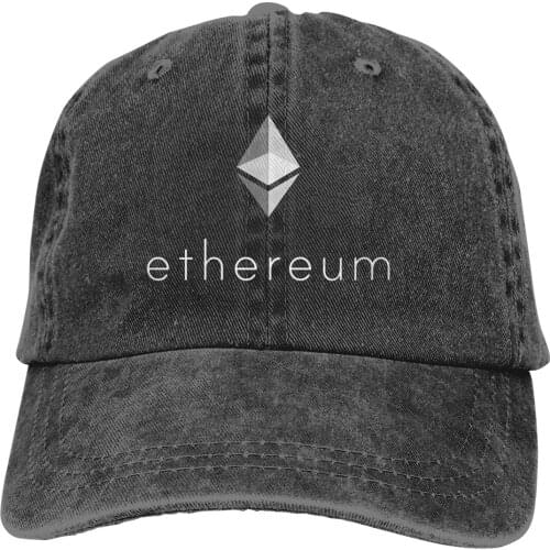 Pure Color Dad Hats Logo Womens Hat Sun Visor Baseball Caps Ethereum Crypto Miners Peaked Cap