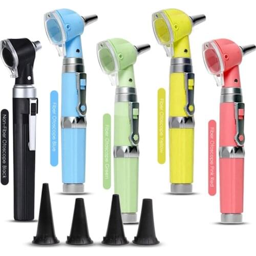 Fiber Optical LED Professional Otoscopio ENT Diagnostic Borescope Kit Medical Ear Check Endoscope LED Portable Direct Otoscope