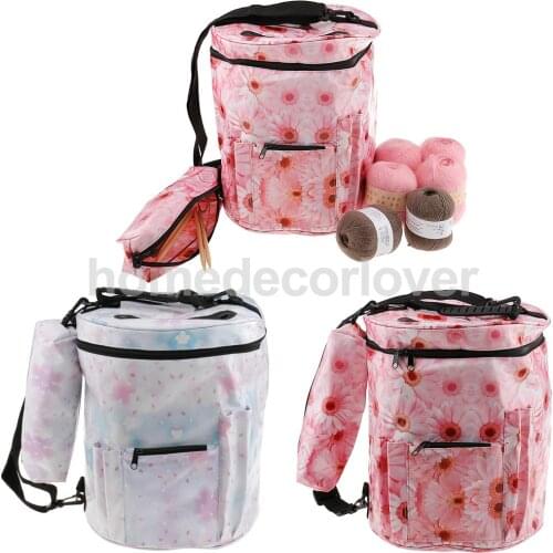 Portable Yarn Strorage Bag Organizer With Divider for Crocheting Knitting Organization Holder Tote