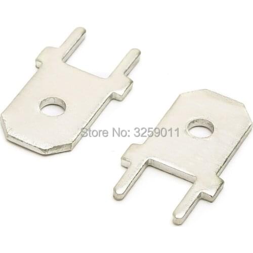 100PCS DJ61 6.3mm Series Wire Connector Crimp Electric Lighting use for Automotive Cars With Joints Copper Junction Terminal